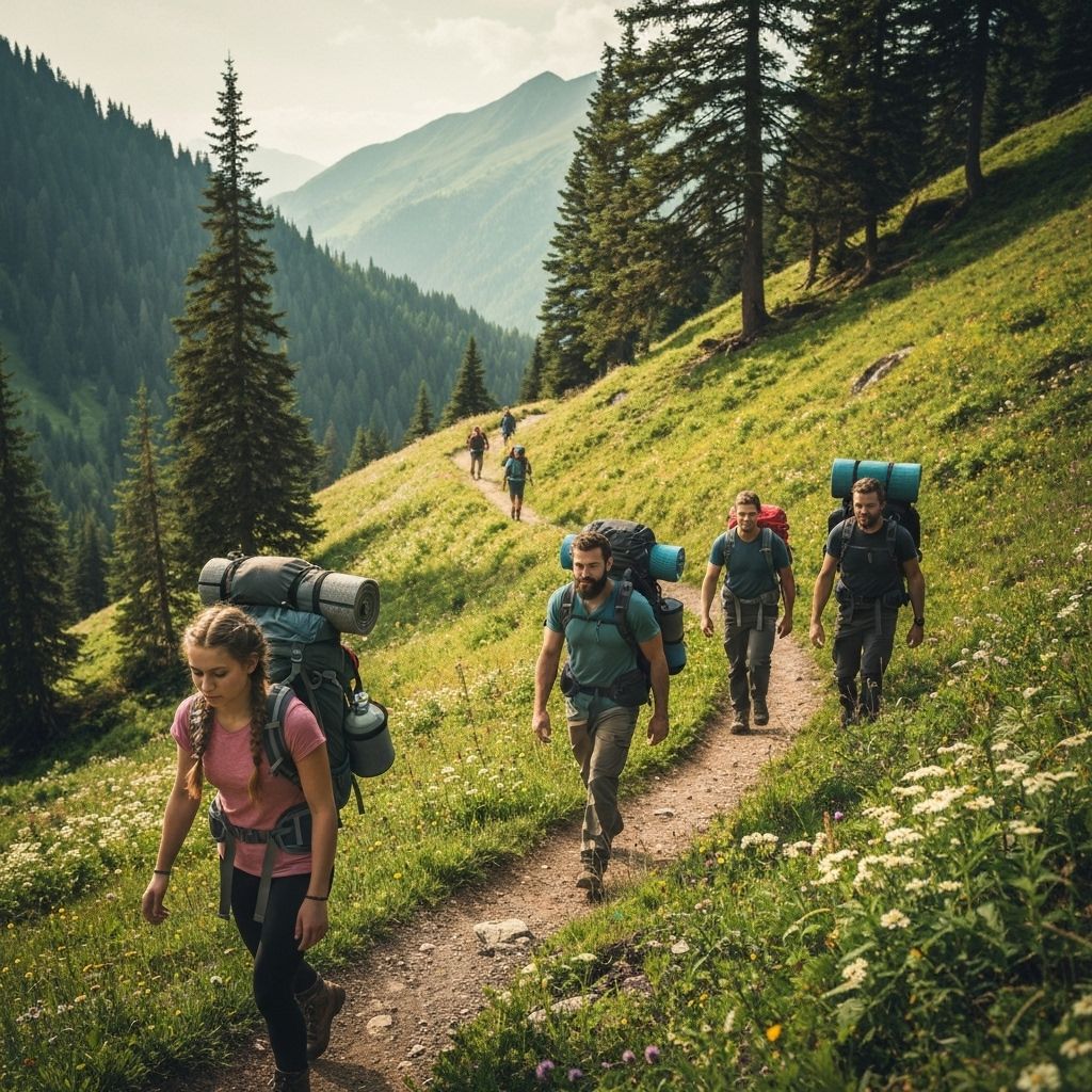 Saro Tours guests hiking in the Aberdares